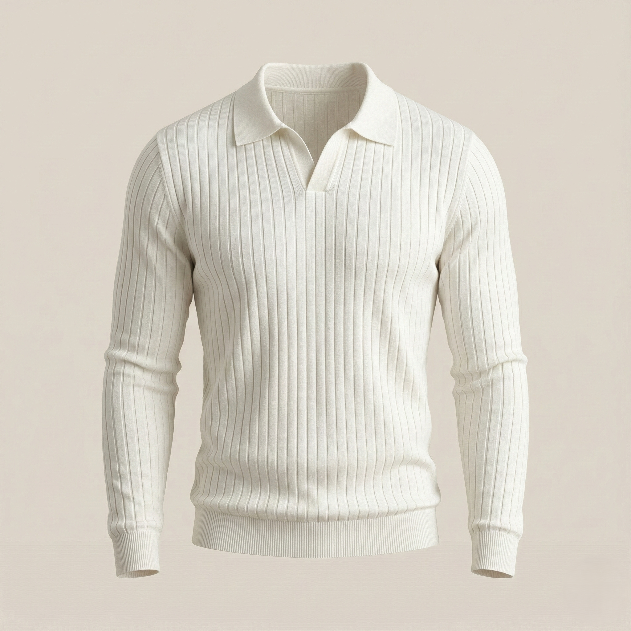 Logroño | Polo de Manga Larga con Cuello en V